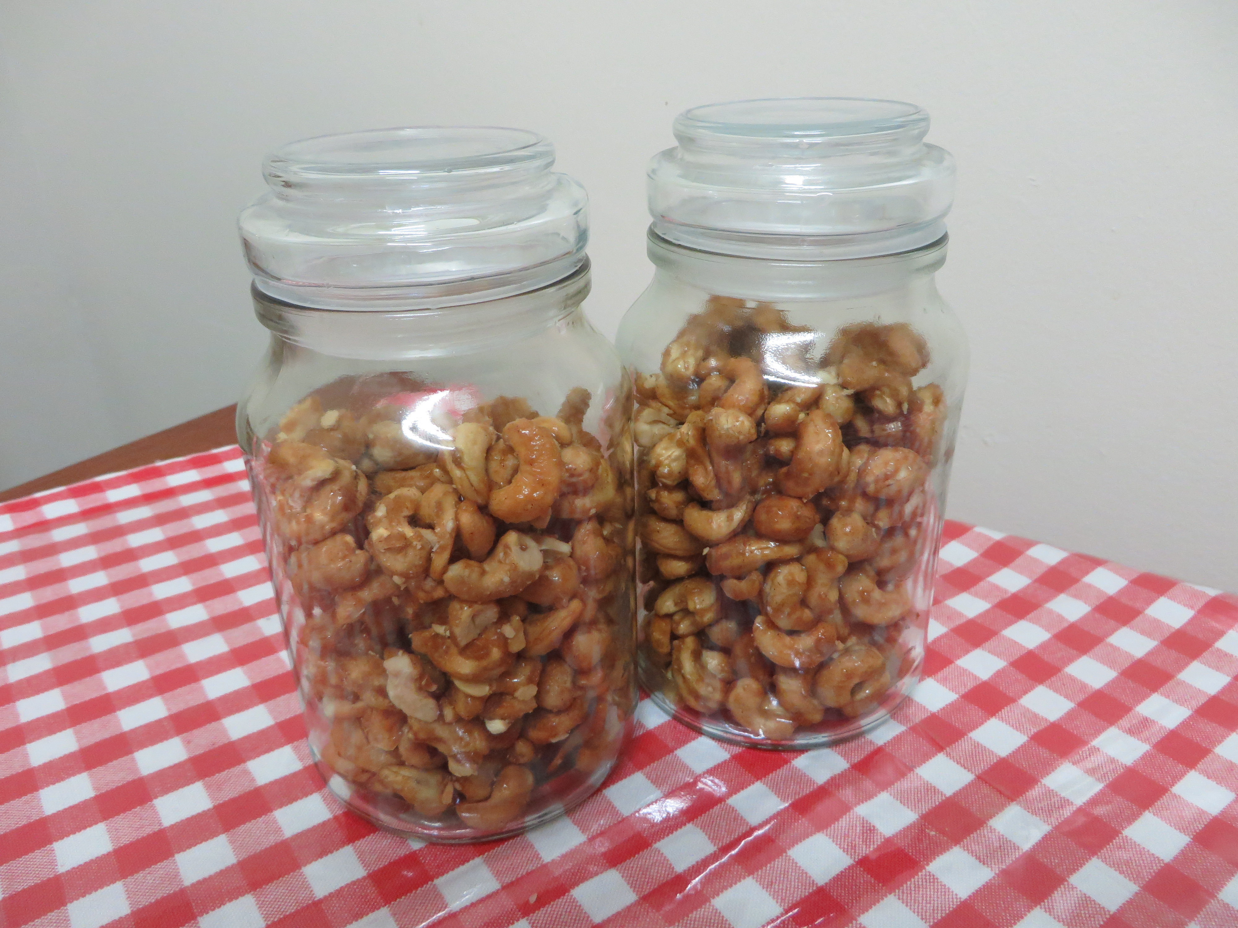 cashews in jars