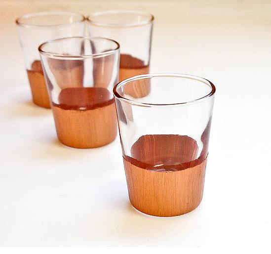 copper dipped shot glasses