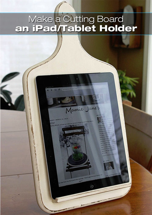 cutting board ipad and tablet holder