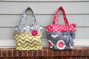 two tone tote bag